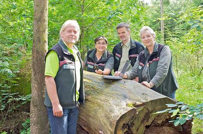 Unsere Waldpädagogen bei der Planung im Wald, Schleswig-Holsteinische Landesforsten